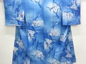 アンティーク　草花模様単衣長襦袢